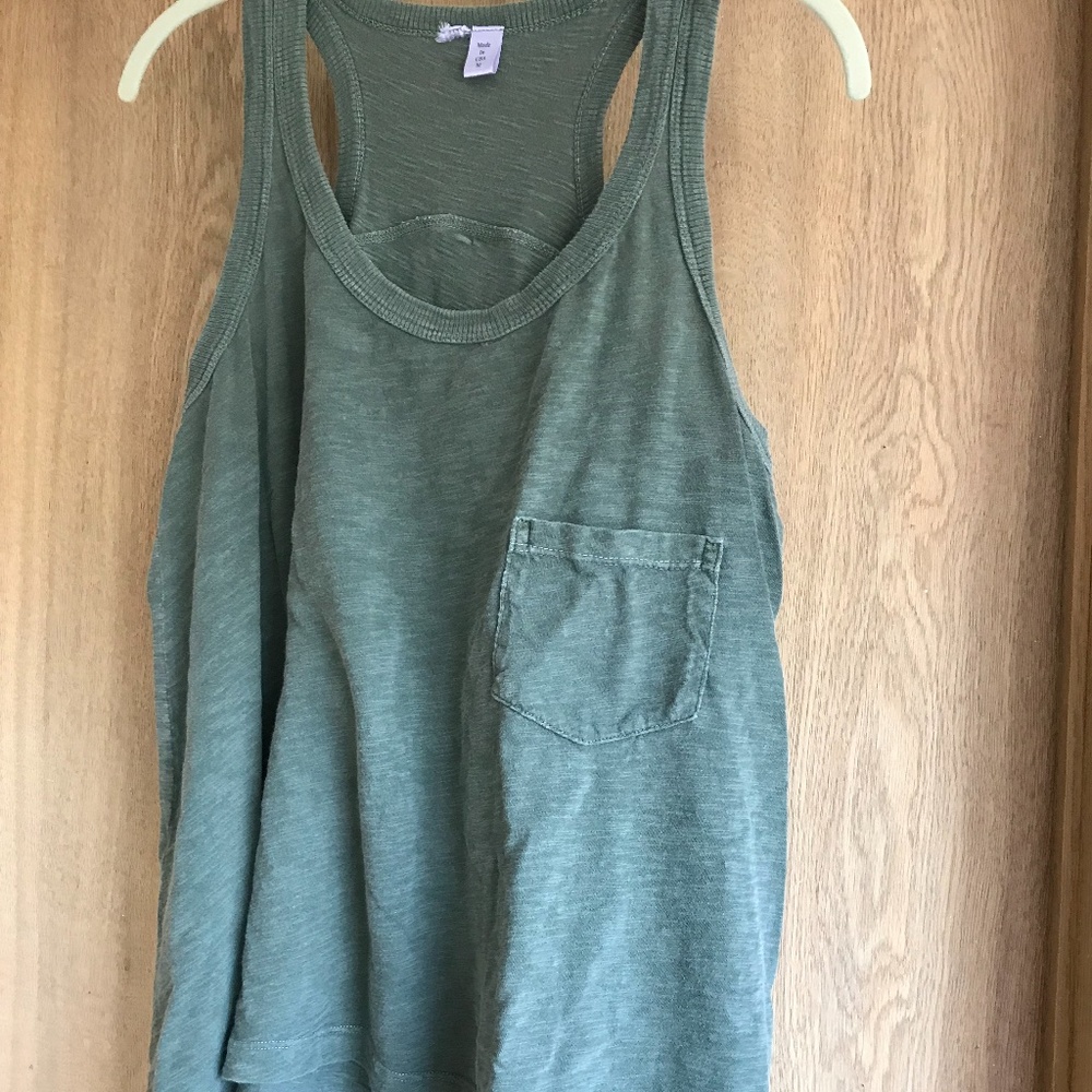 WILT RACERBACK ASYMMETRICAL TEE -- SLATE COLOR